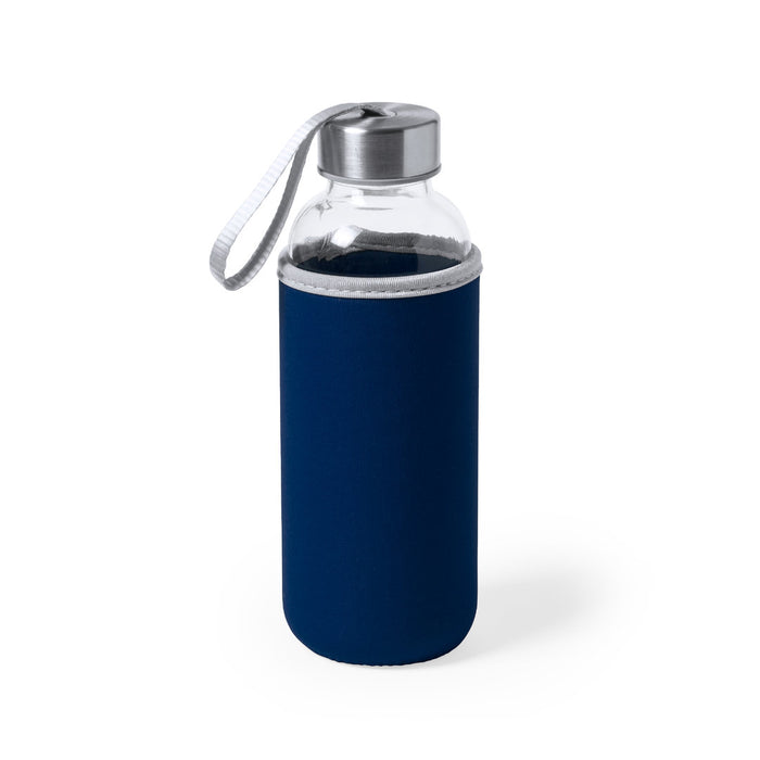 Glass Bottle with Coloured Neoprene Sleeve