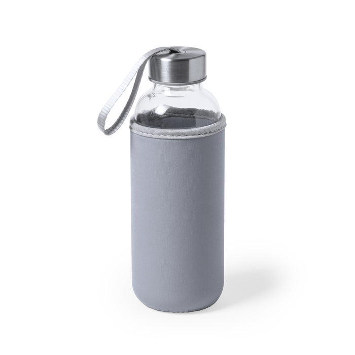 Glass Bottle with Coloured Neoprene Sleeve