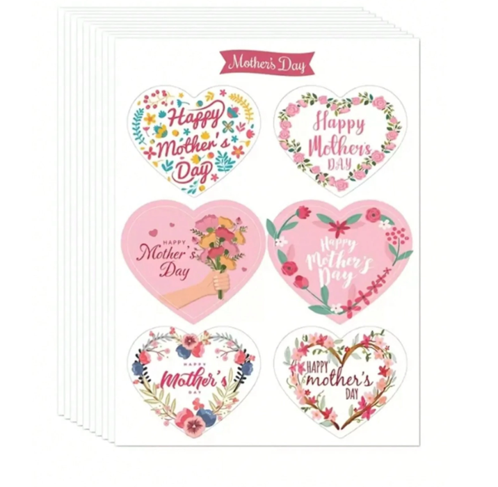 Mother's Day Stickers x6pcs