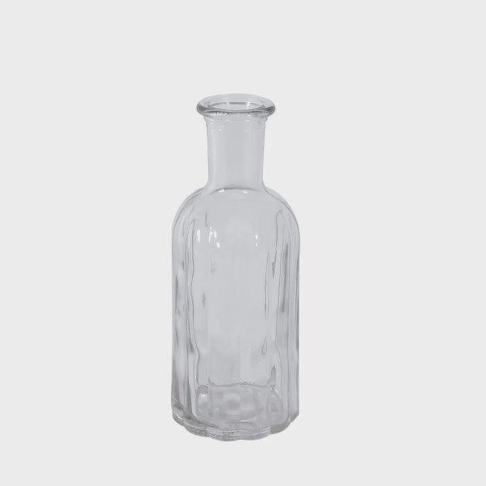 Flora Glass Bottle - 13.7cm - Clear