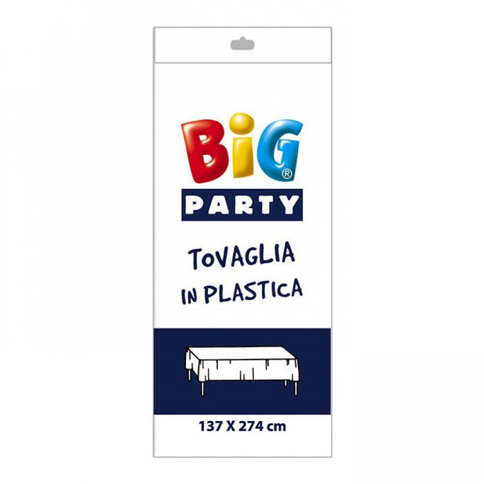 Tablecover Reusable Plastic - White - 137x274cm