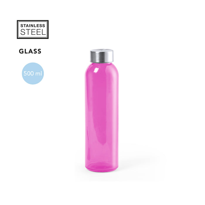 Glass Bottle with Stainless Steel Cap