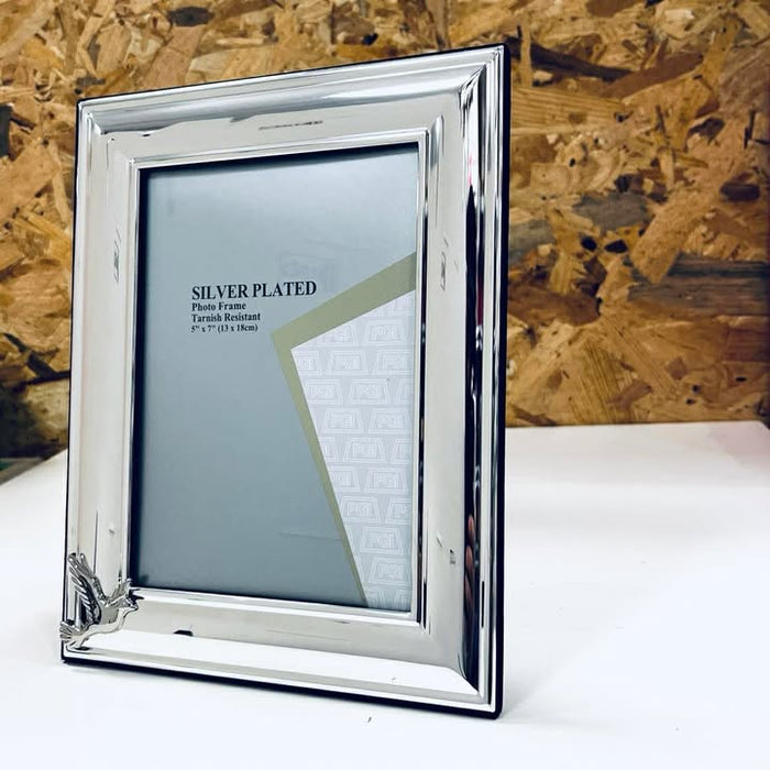 Silver Frame 5x7 with Dove Motif