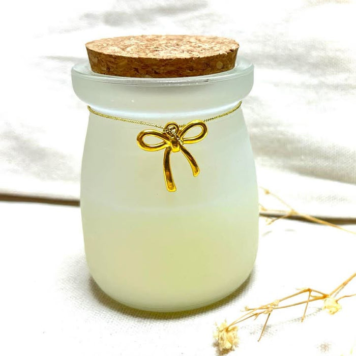 Scented Candle with Bow design on Gold Cord