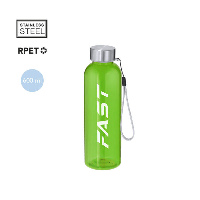 RPET bottle with Stainless Steel Screw Cap - 600ml