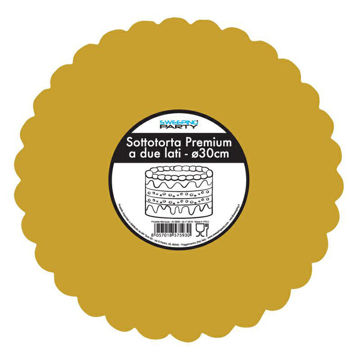 Cake Base Round - 2 Sided - Gold - Variouse Sizes