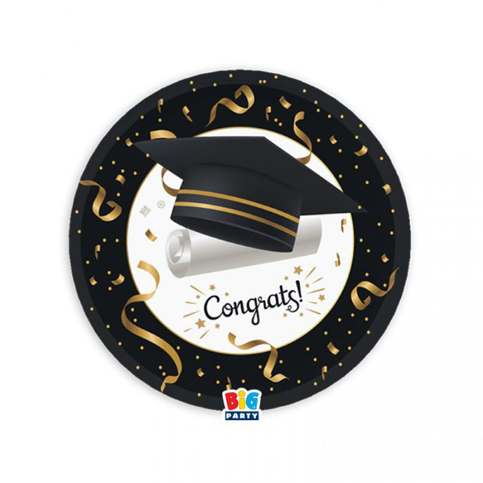 Dessert Plates - 18cm - Graduation Theme - 6pk