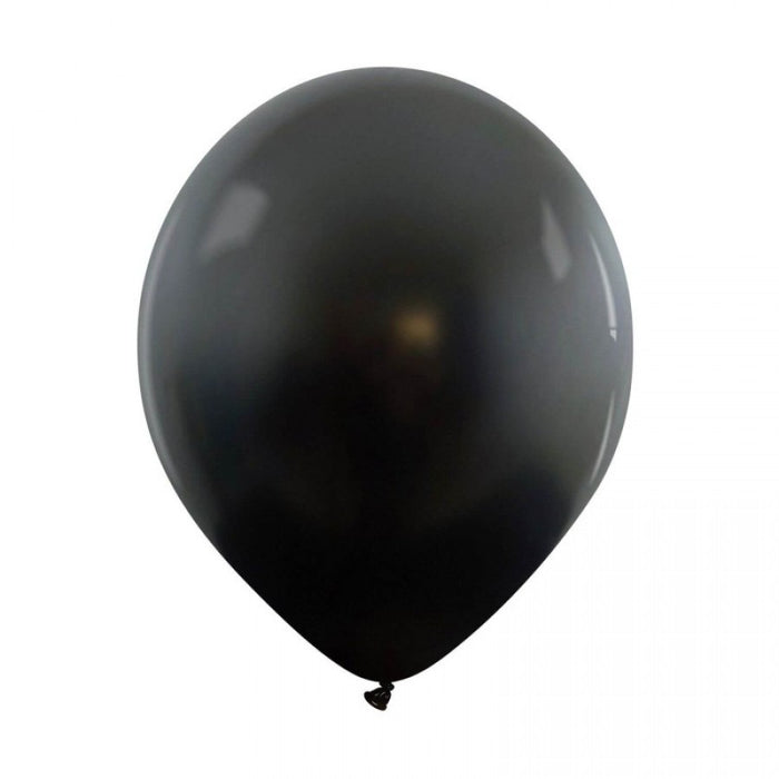 Metallic Black Latex Balloon 12''
