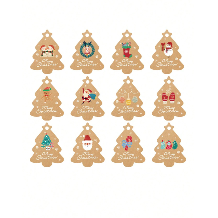 Christmas Gift Tags x 48pcs  - 5x4.5cm