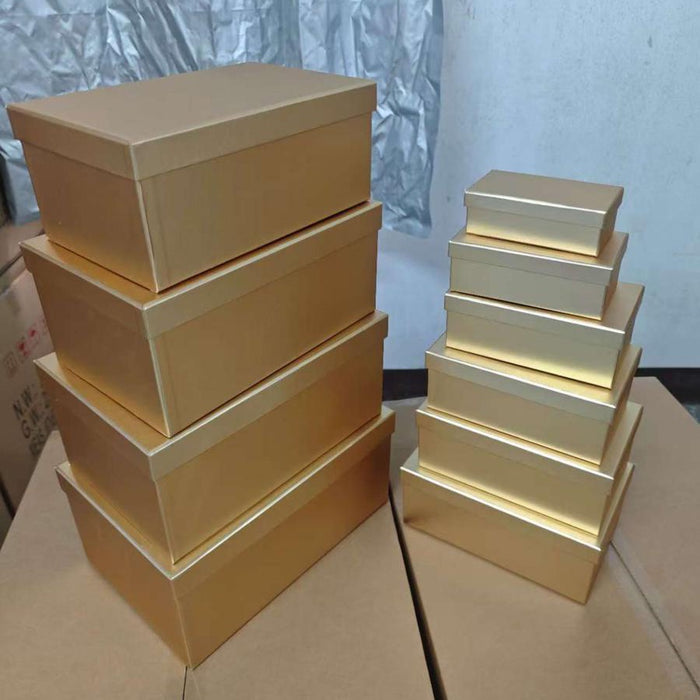Gift Box with Lid - Gold