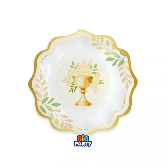 Holy Communion Dessert Plates - 20cm - 6pk