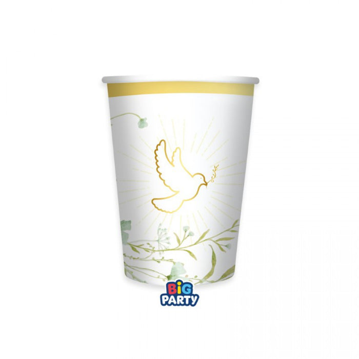 Paper Cups - Confirmation Dove - 250cc - 6pk