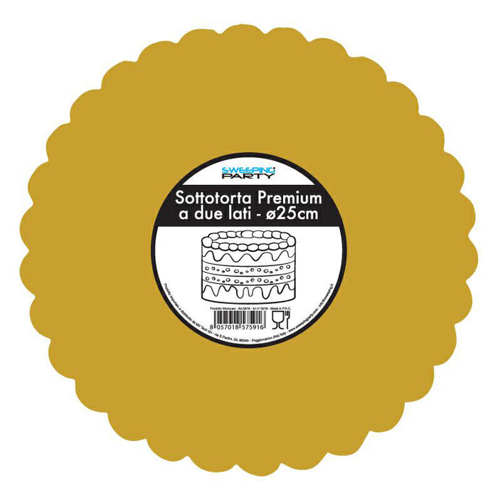 Cake Base Round - 2 Sided - Gold - Variouse Sizes