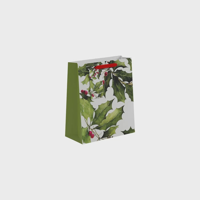 Christmas Holly Gift Bag M - 25 x 21.5cm