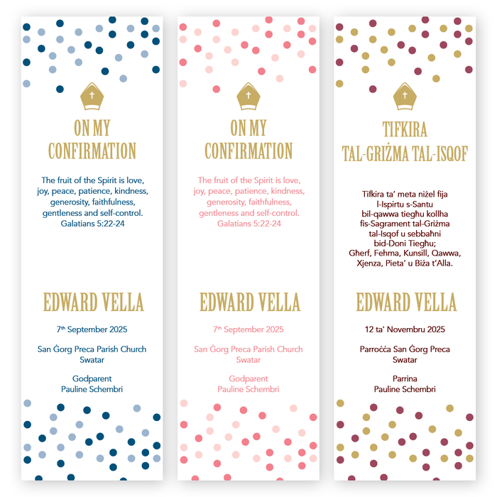 Bookmarks Personalized - Confirmation - Spots