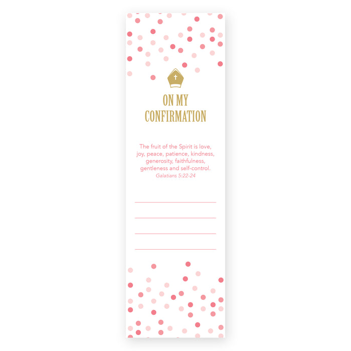 Bookmarks Fill-in - Confirmation - Spots Pink