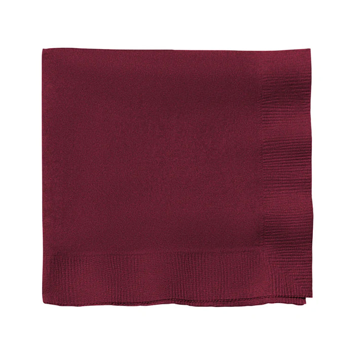 Burgundy Lunch Napkins - 20pk