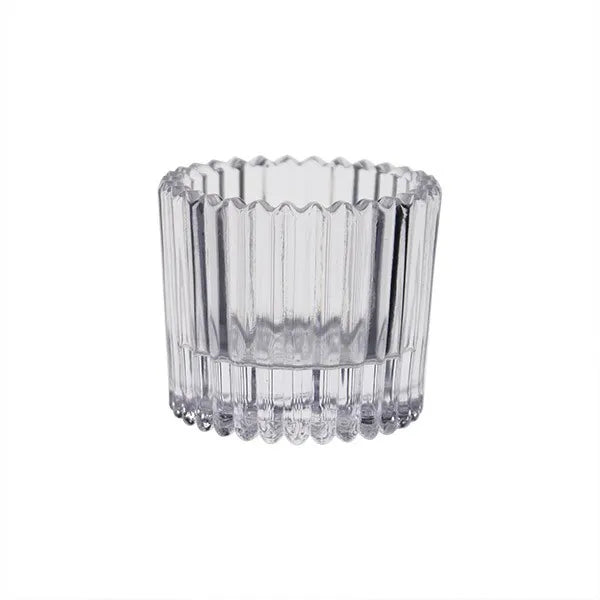 Harrison Tealight Holder - Clear - Dia 5 x H4.5cm
