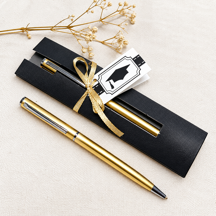 Graduation Theme Pen - Gold & Black