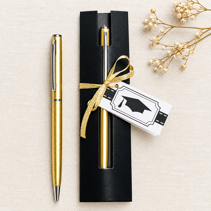 Graduation Theme Pen - Gold & Black