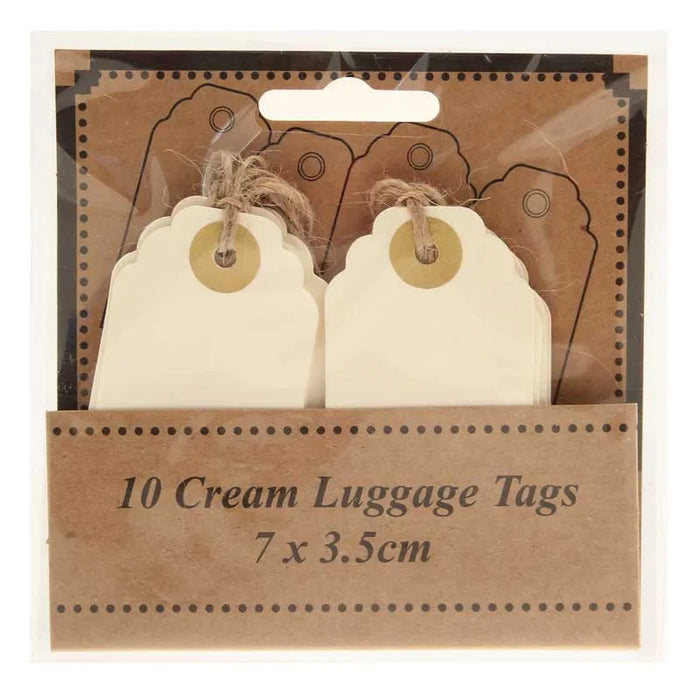 Cream Luggage Tags - 10pk - Small