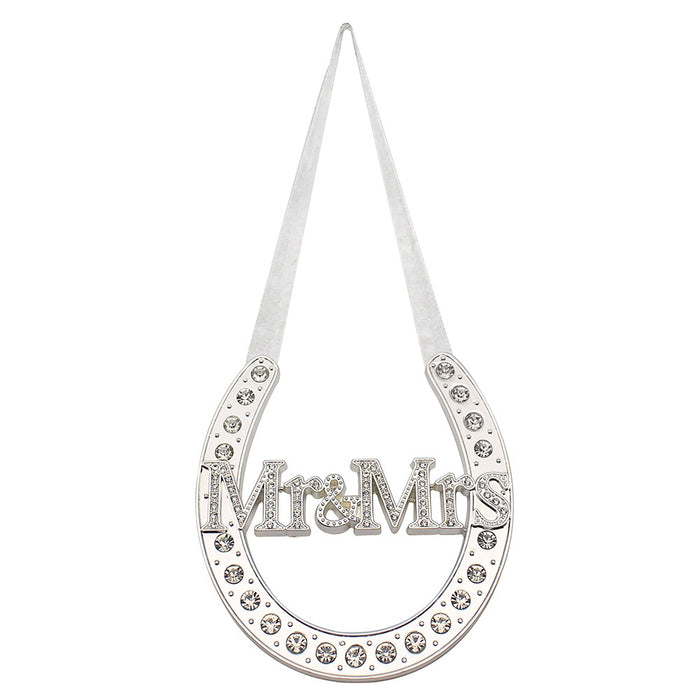 Wedding Horseshoe Charm - Mr and Mrs