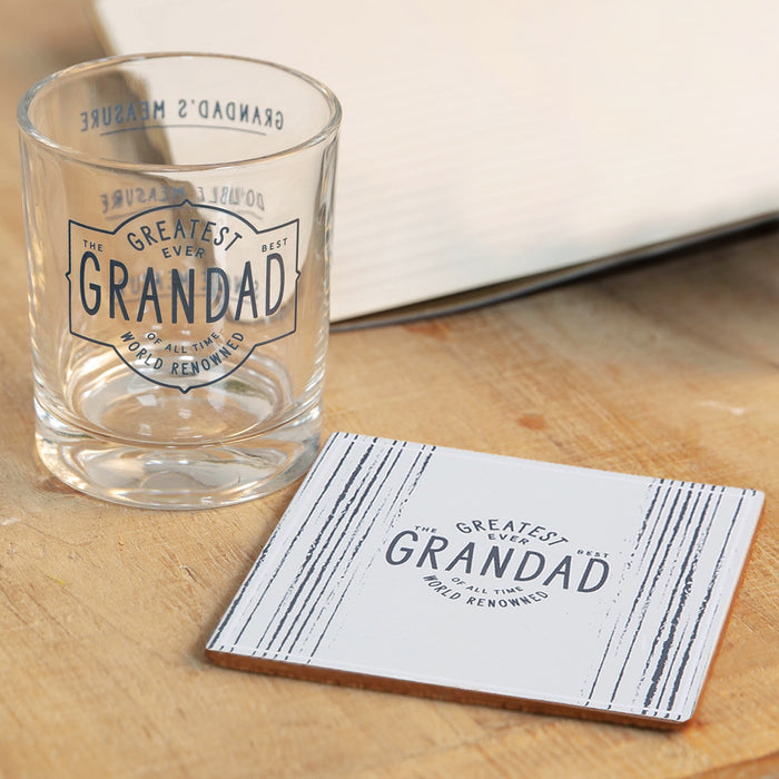 Whiskey Glass and Coaster Set - Grandad