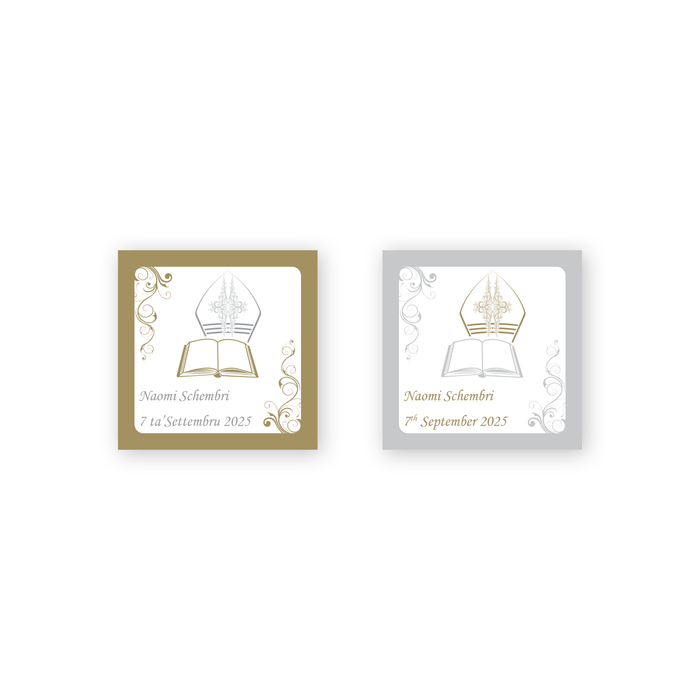 Tags Personalized - Confirmation - Bible and Mitre