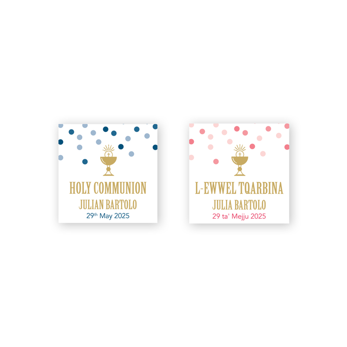 Tags Personalized - First Holy Communion - Spots