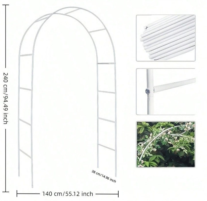 Metal Garden Arch - White