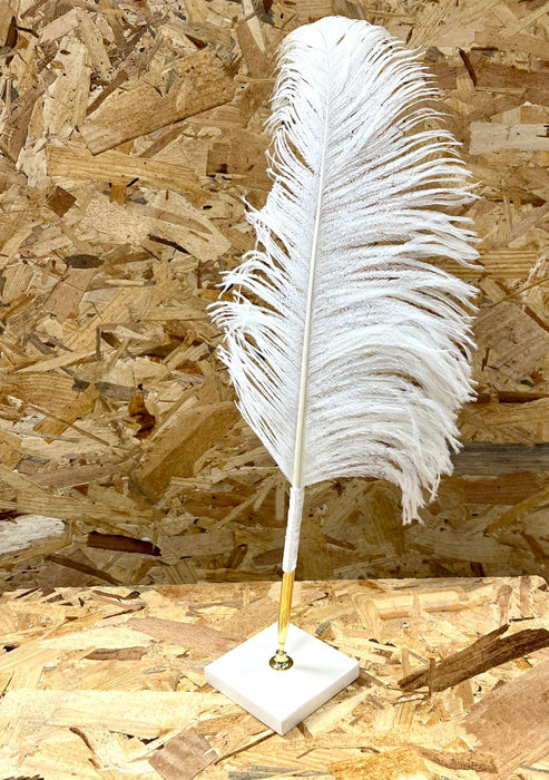 Feather Pen - Ivory Feather Gold Pen