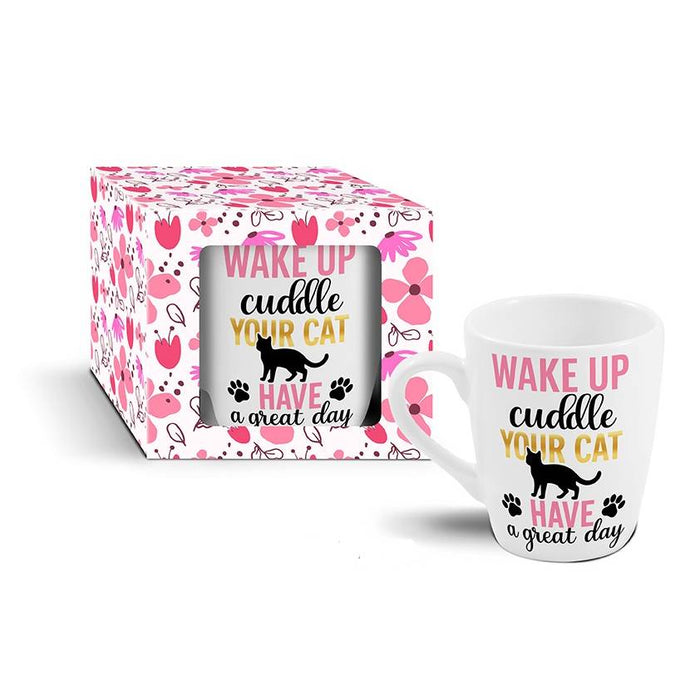 Mug - 'Wake Up, Cuddle Your Cat, Have a Great Day'