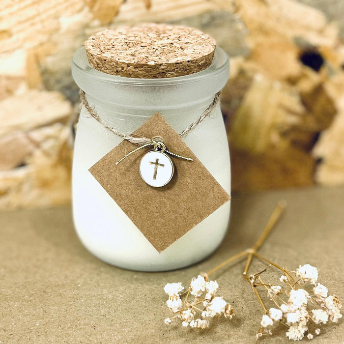 Scented Candle with Cross design
