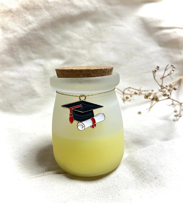 Scented Candle with Graduation Charm