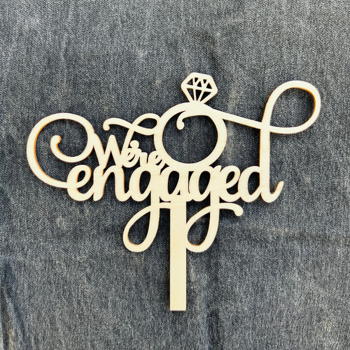 Engagement Cake Topper - We're Engaged