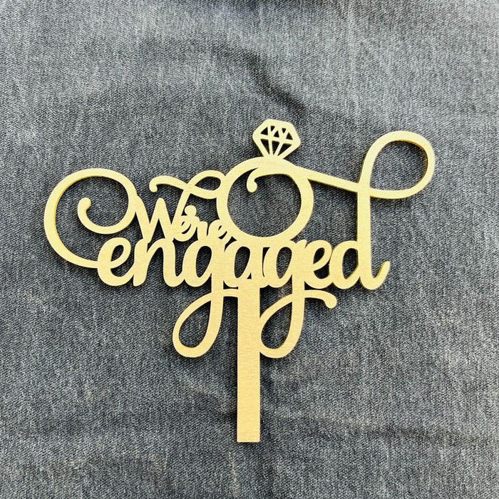 Engagement Cake Topper - We're Engaged