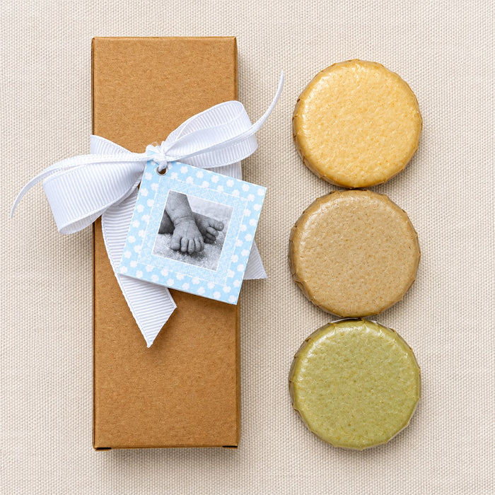 Soap Soap Set of 3 - Baby Pink Tag - White Ribbon