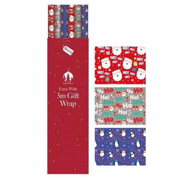 Fun Christmas Wrapping Paper - 3m Extra Wide
