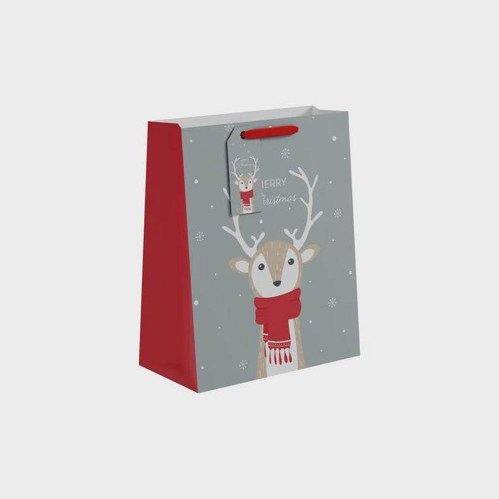 Merry Christmas Reindeer with Scarf L - 33 x 26.5cm