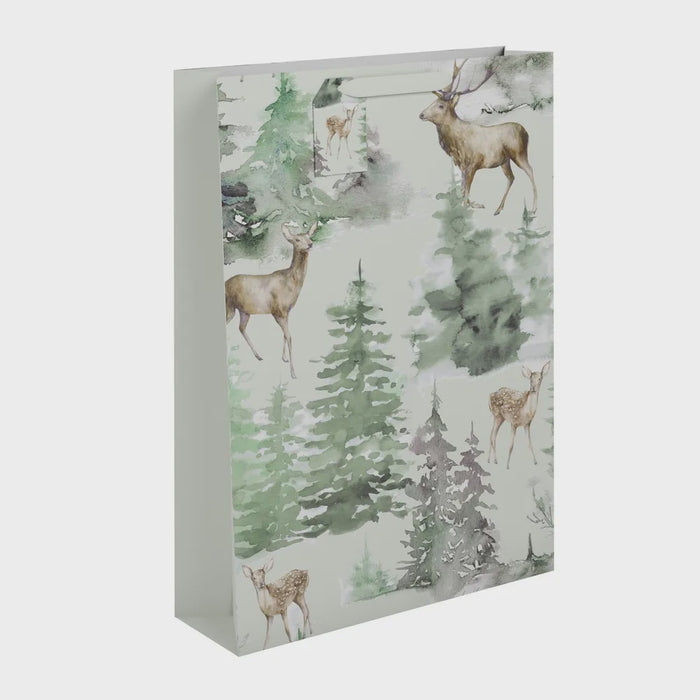 Traditional Reindeer Gift Bag XL - 45.5 x 33cm