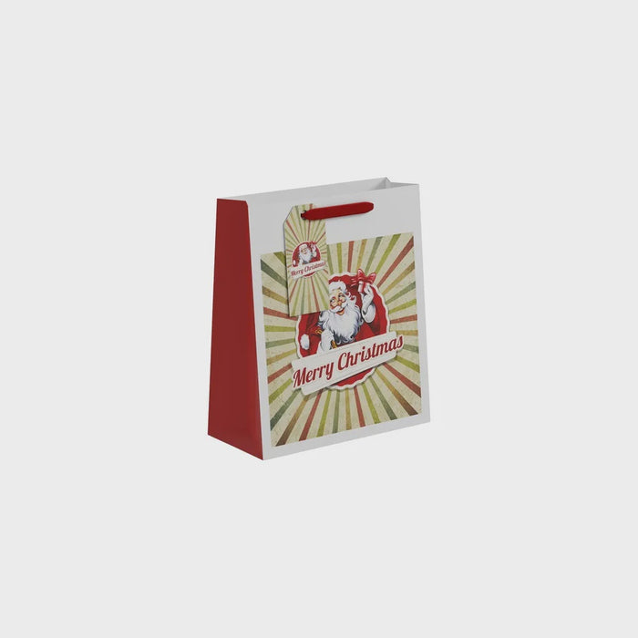 Merry Christmas Santa Gift Bag M - 25 x21.5cm