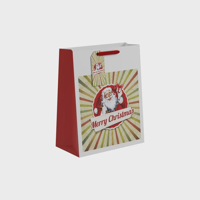 Merry Christmas Santa Gift Bag L - 33 x 26.5cm