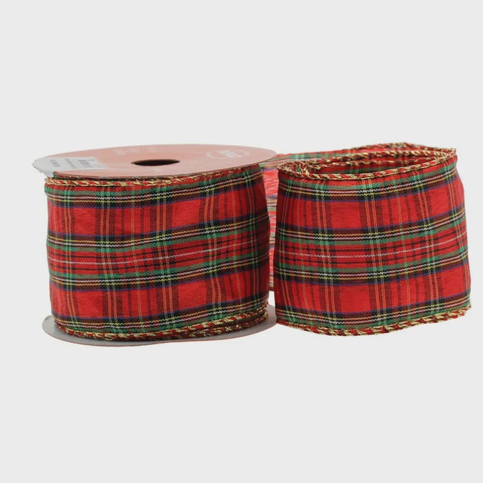 Wired Tartan Ribbon (63mm)
