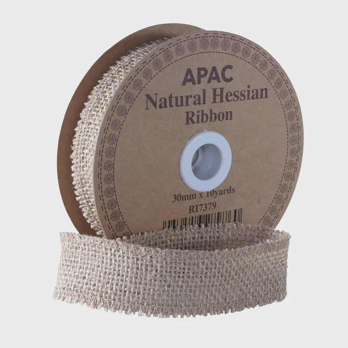 30mm x 10yds Natural Hessian