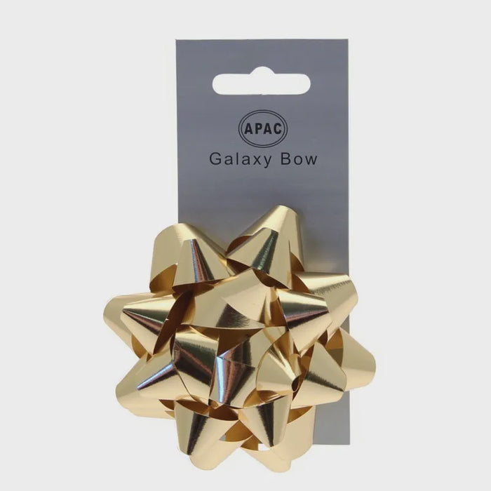 Metallic Gold Galaxy Bow on Header