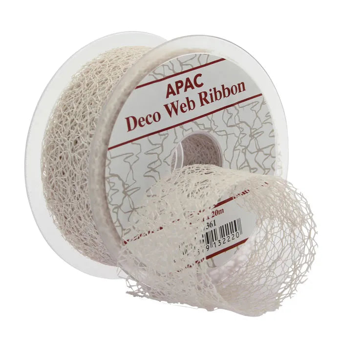 Ivory Deco Web Ribbon (38mm)