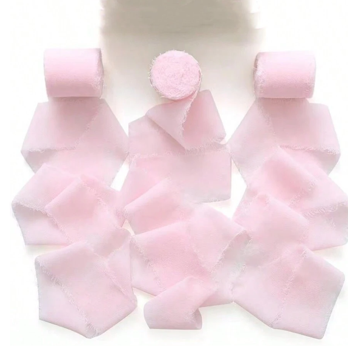 Chiffon Ribbon Roll - 5m - Baby Pink