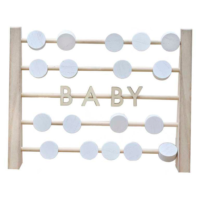 Wooden Abacus Baby Shower Guest Book