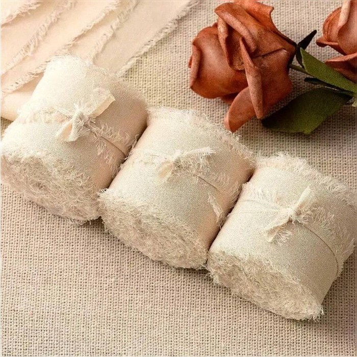 Chiffon Ribbon Roll - 5m - Beige
