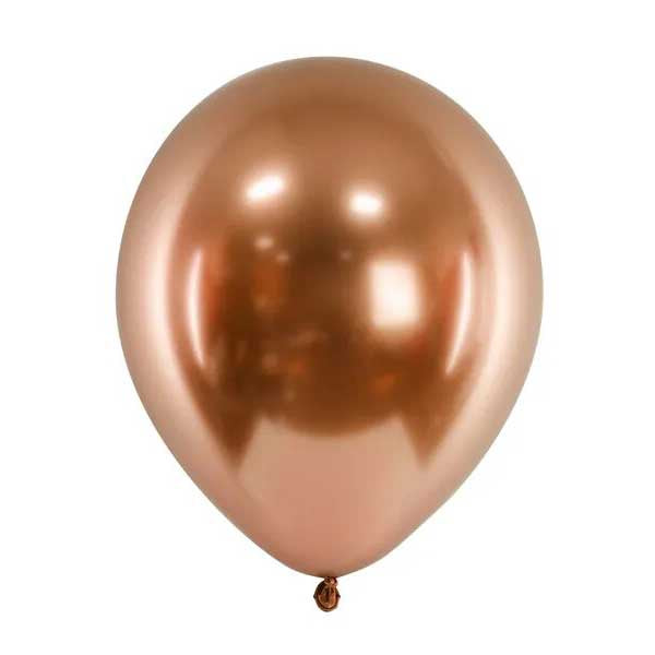 Glossy balloons 30 cm, copper